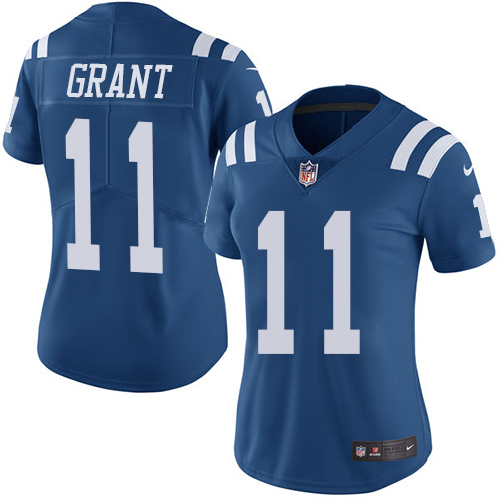 Indianapolis Colts #11 Limited Ryan Grant Royal Blue Nike NFL Women JerseyVapor Untouchable jerseys